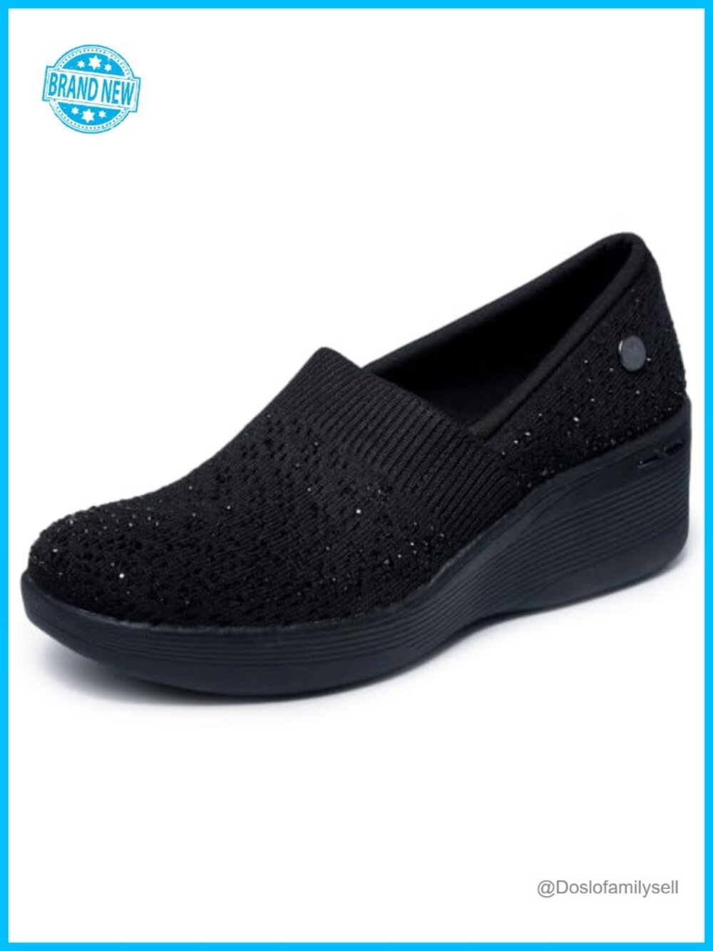 Wedge Slip-On Loafers with Memory Foam & Mesh Knit